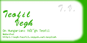 teofil vegh business card